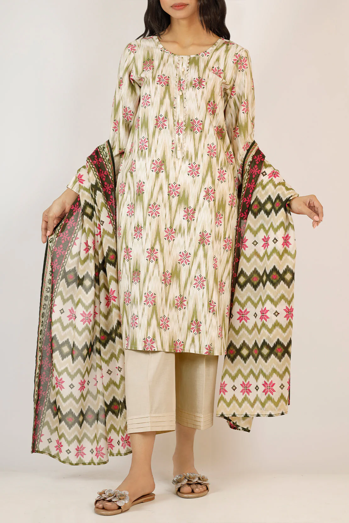 Unstitched Printed Lawn Shirt