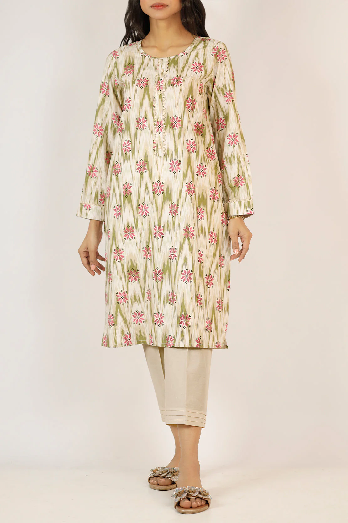 Unstitched Printed Lawn Shirt - Image 2