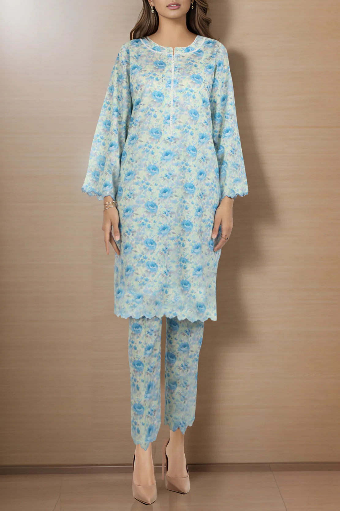 Unstitched Printed Lawn Shirt - Image 2