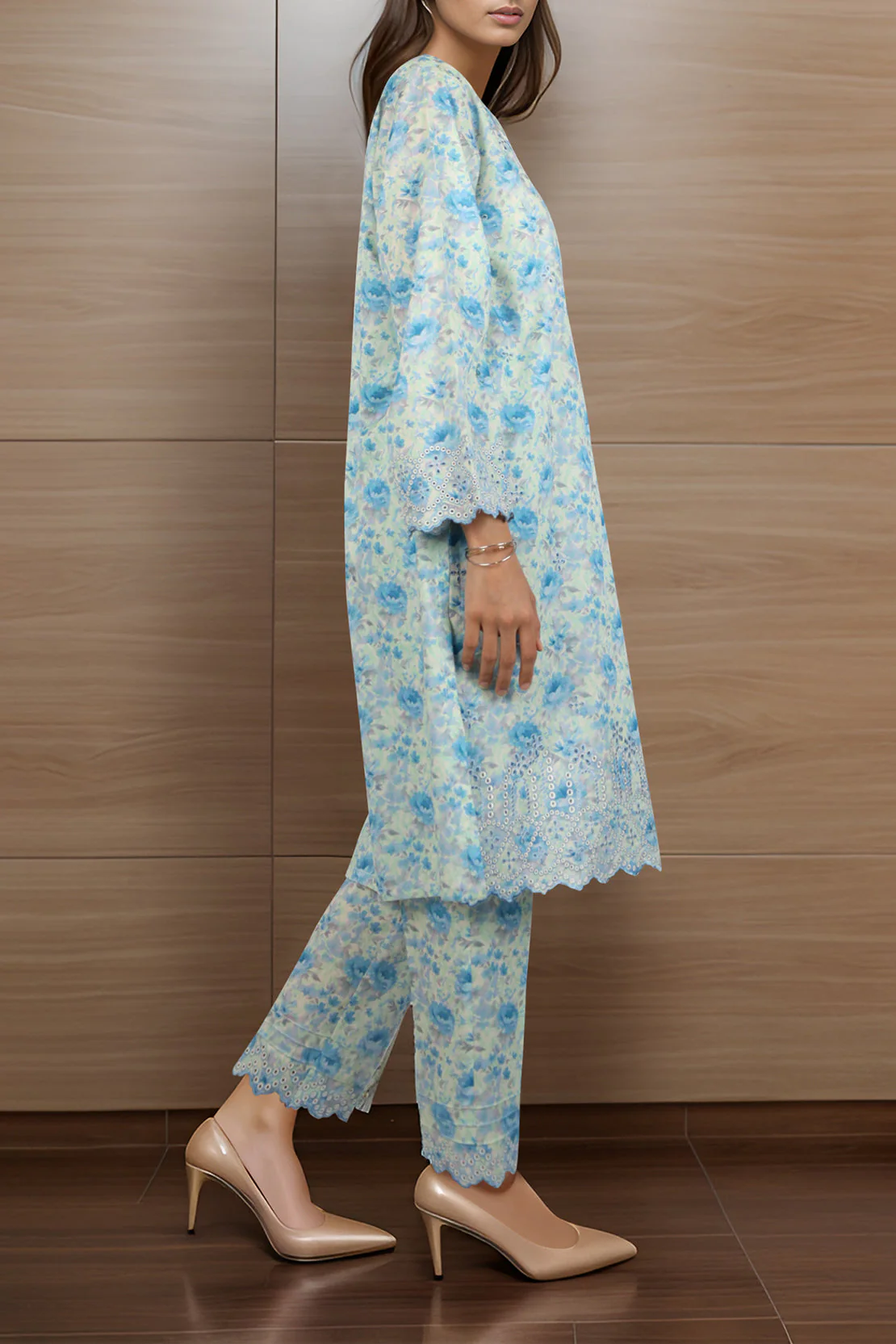 Unstitched Printed Lawn Shirt - Image 3