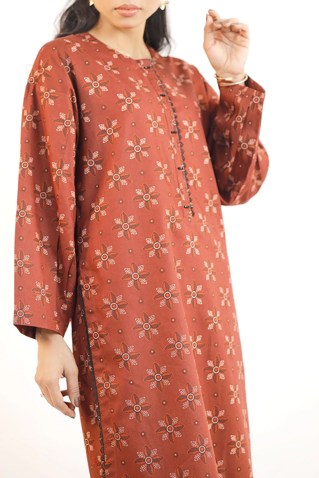 Unstitched Printed Lawn Shirt - Image 3