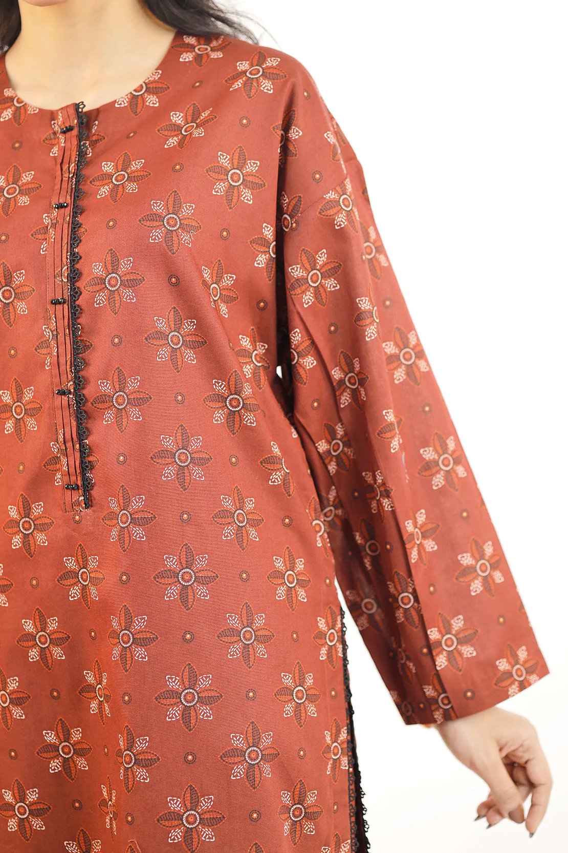 Unstitched Printed Lawn Shirt - Image 4
