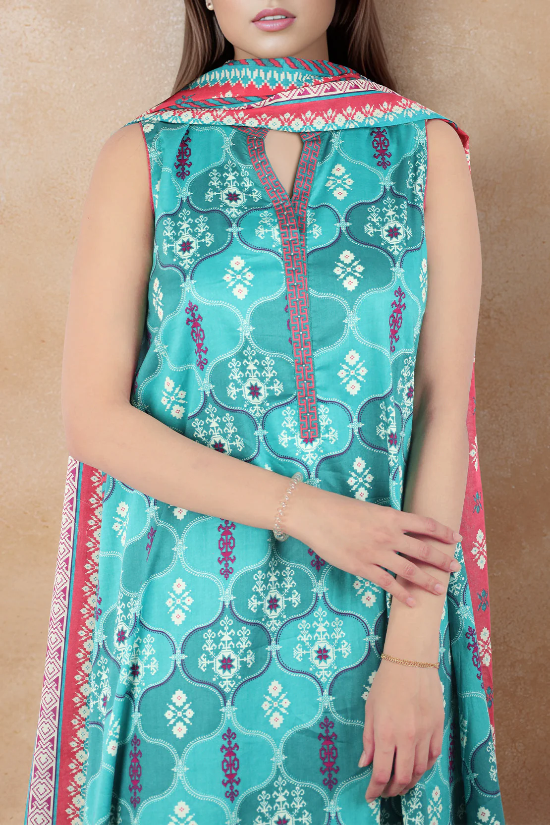 Unstitched Printed Lawn Shirt