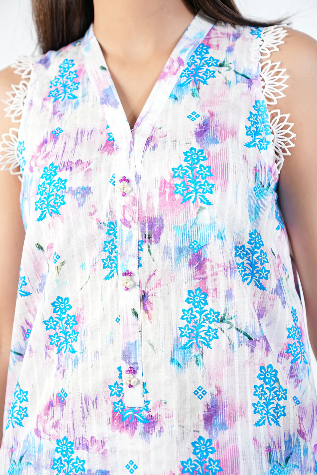 Unstitched Printed Lawn Shirt/Trouser - Image 5