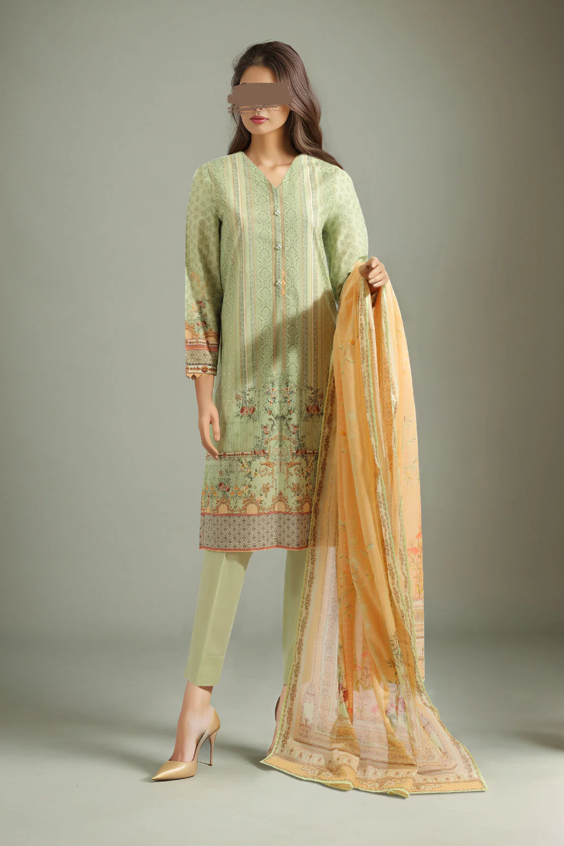 Unstitched Printed Lawn Shirt