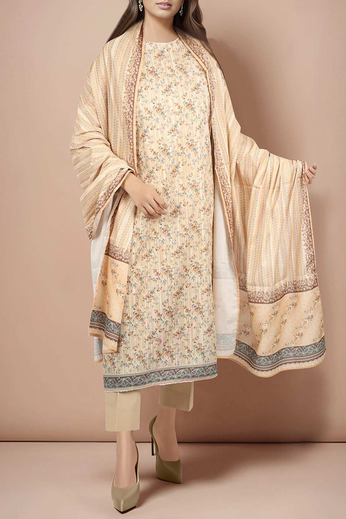 Unstitched Printed Lawn Shirt