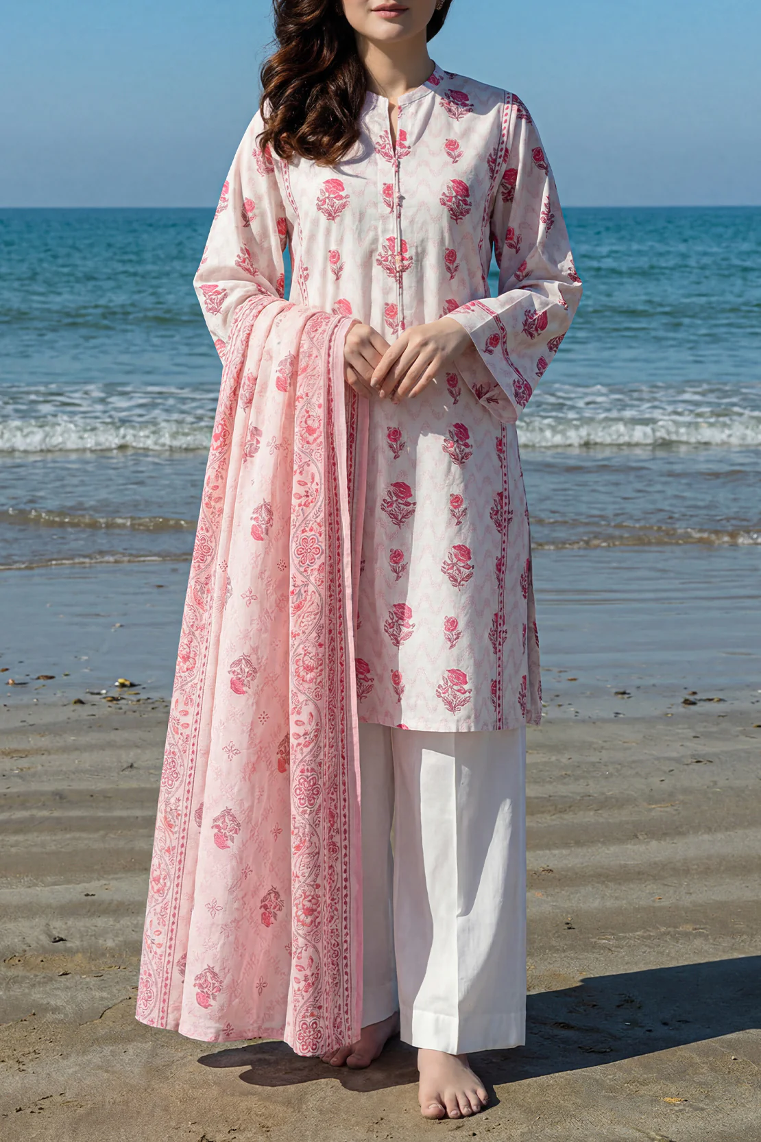 Unstitched Printed Lawn Shirt