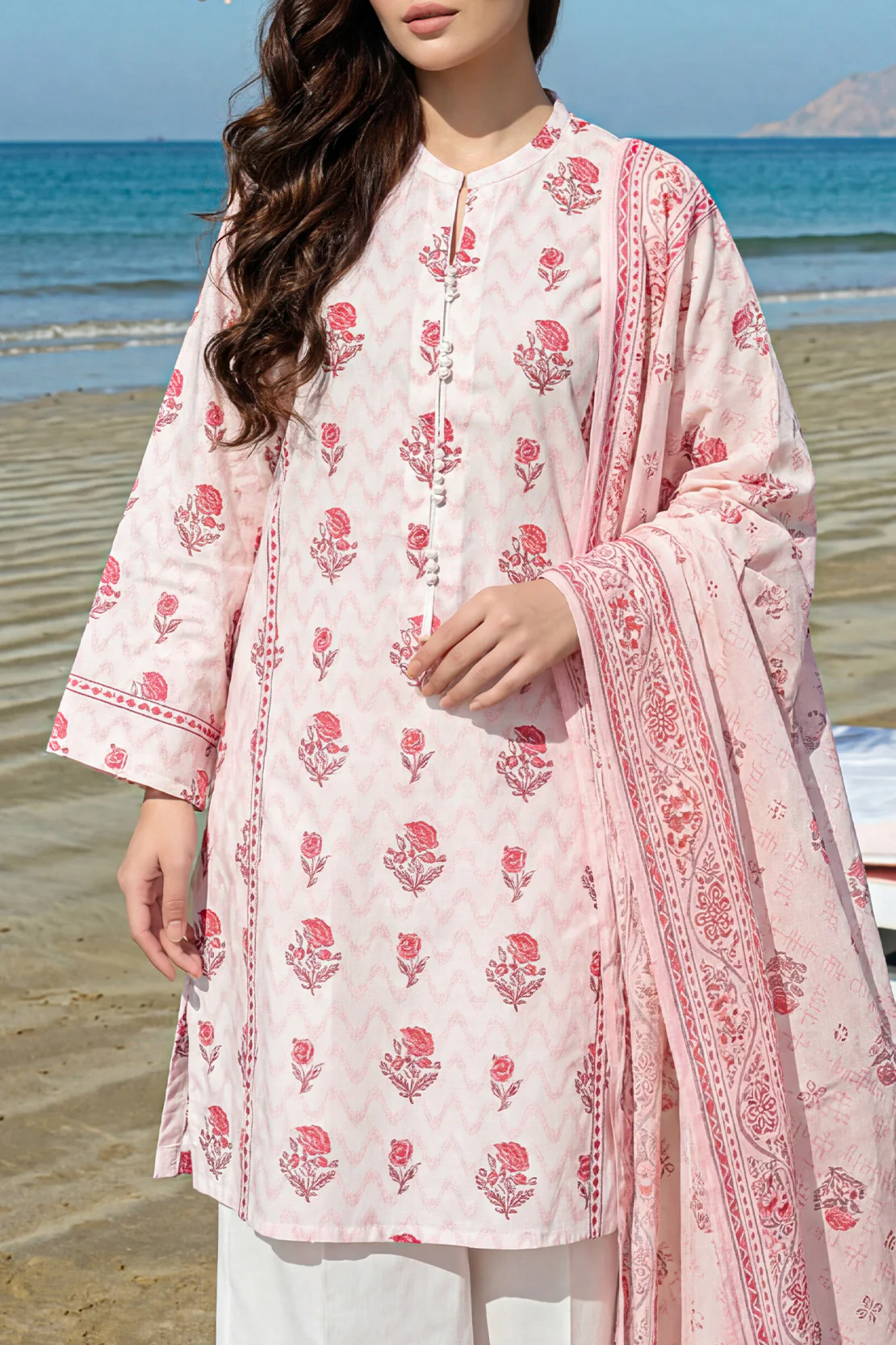 Unstitched Printed Lawn Shirt - Image 2