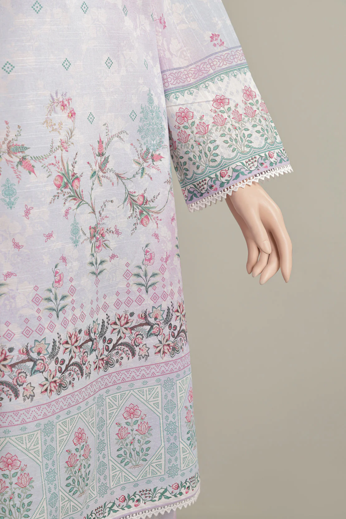 Unstitched Printed Linen 2 Piece (Shirt/Trouser) - Image 5