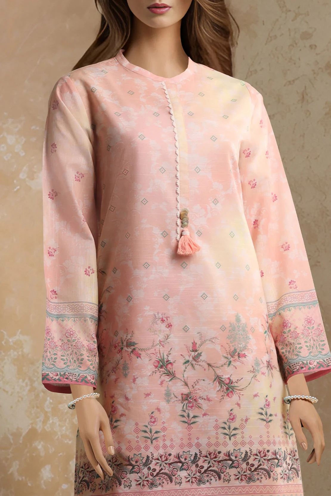 Unstitched Printed Linen 2 Piece (Shirt/Trouser)