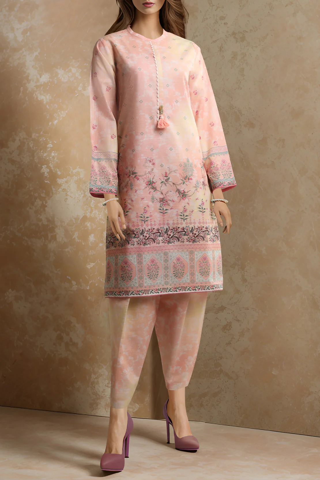 Unstitched Printed Linen 2 Piece (Shirt/Trouser) - Image 2