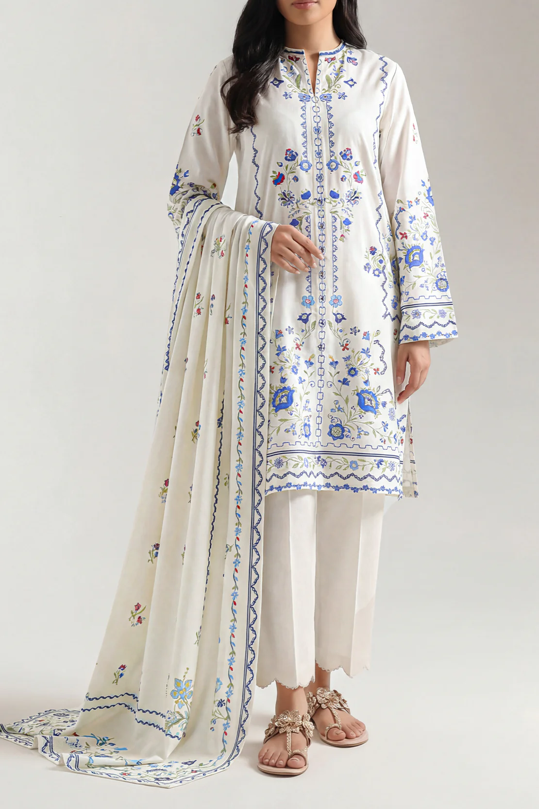 Unstitched Printed Linen 3 Piece