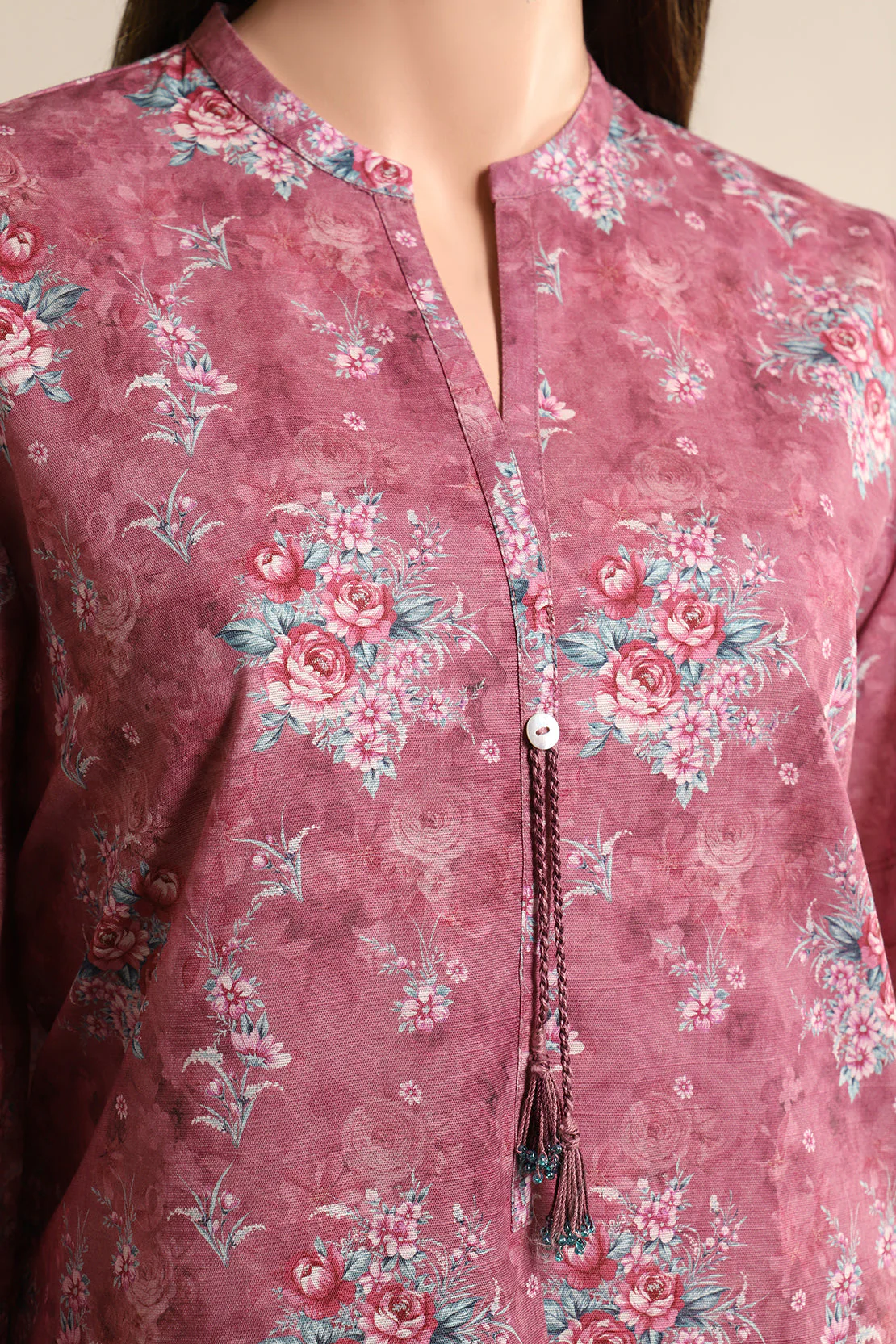 Unstitched Printed Linen Shirt