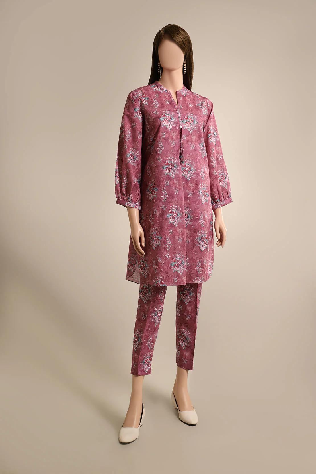 Unstitched Printed Linen Shirt - Image 2