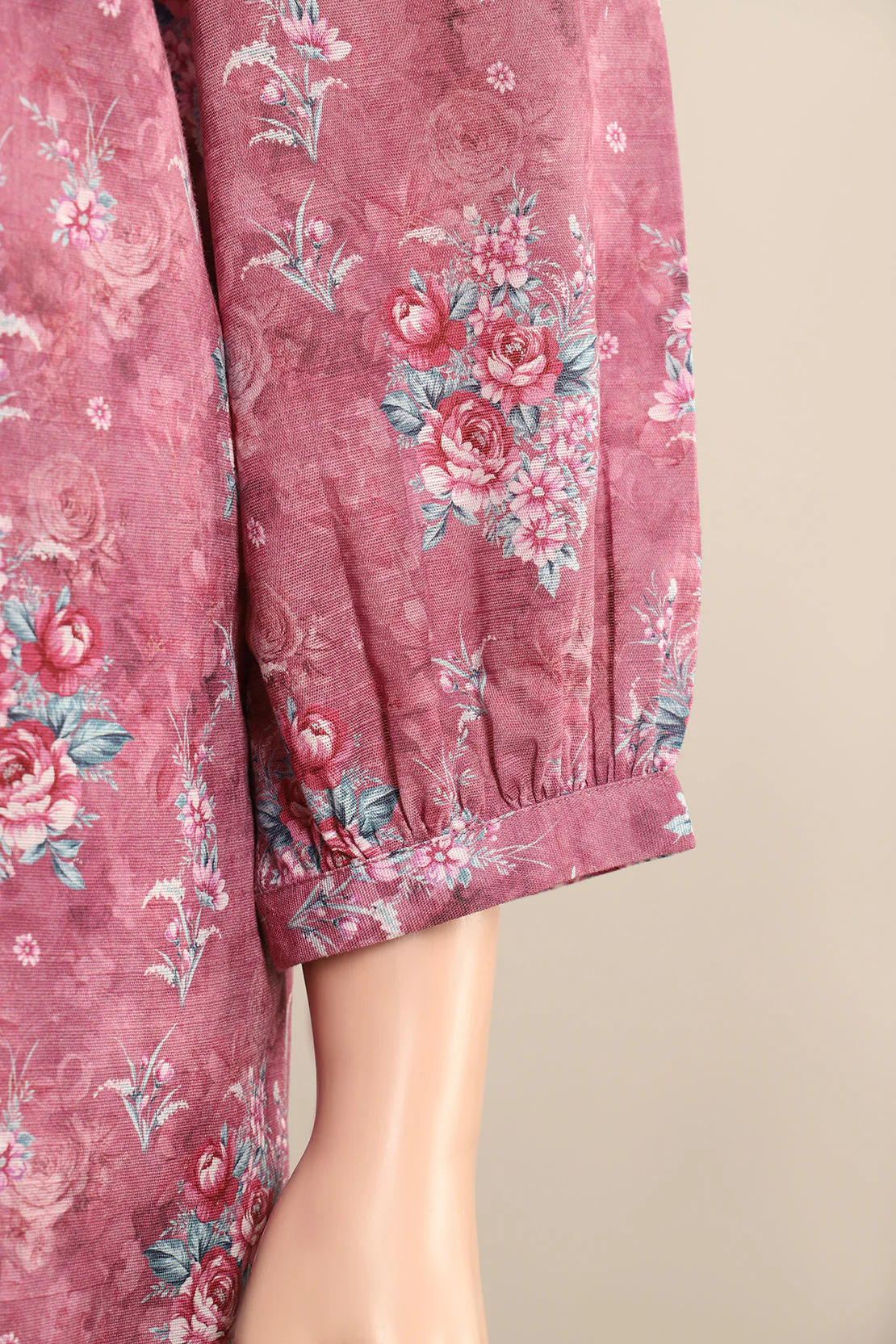 Unstitched Printed Linen Shirt - Image 4