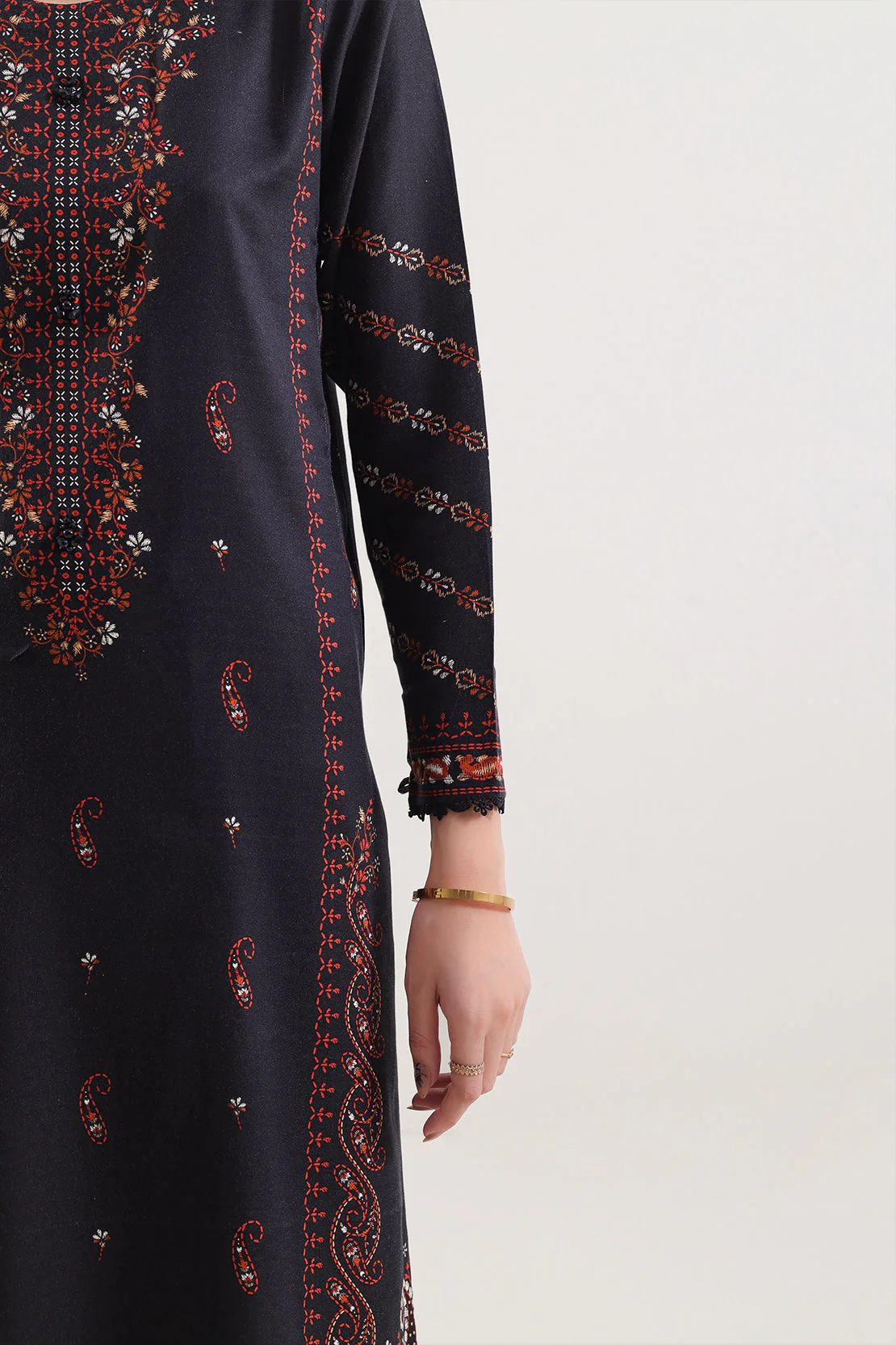 Unstitched Printed Pashmina 3 Piece - Image 4