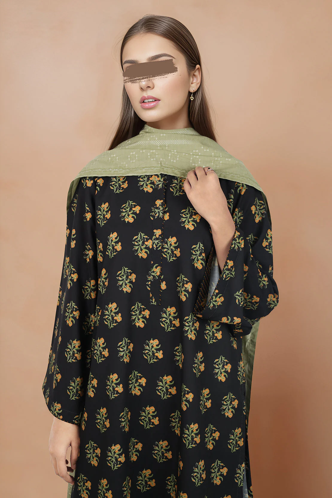 Unstitched Printed Polyester 2 Piece (Shirt/Trouser) - Image 2