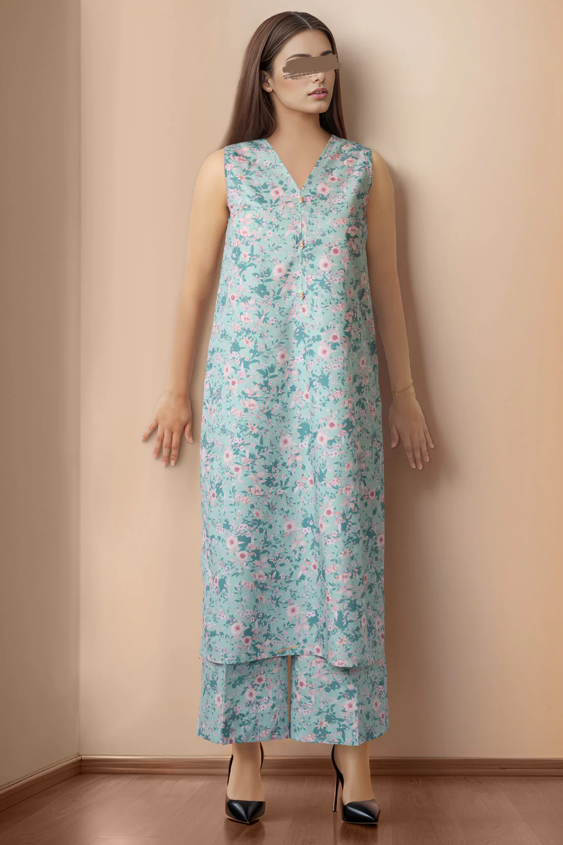 Unstitched Printed Polyester 2 Piece (Shirt/Trouser) - Image 2
