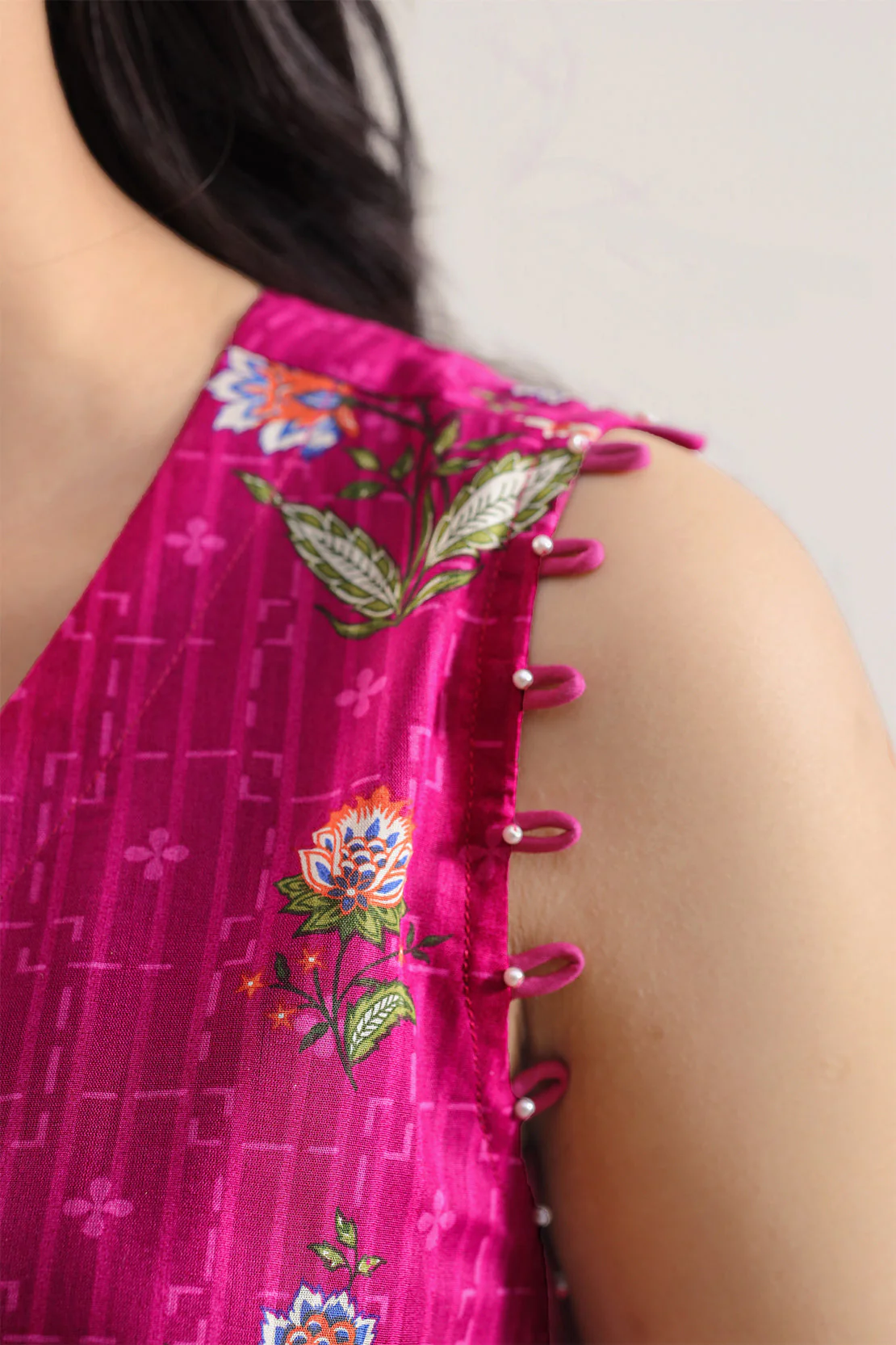 Unstitched Printed Self Strip Lawn 2 Piece (Shirt/Trouser) - Image 5