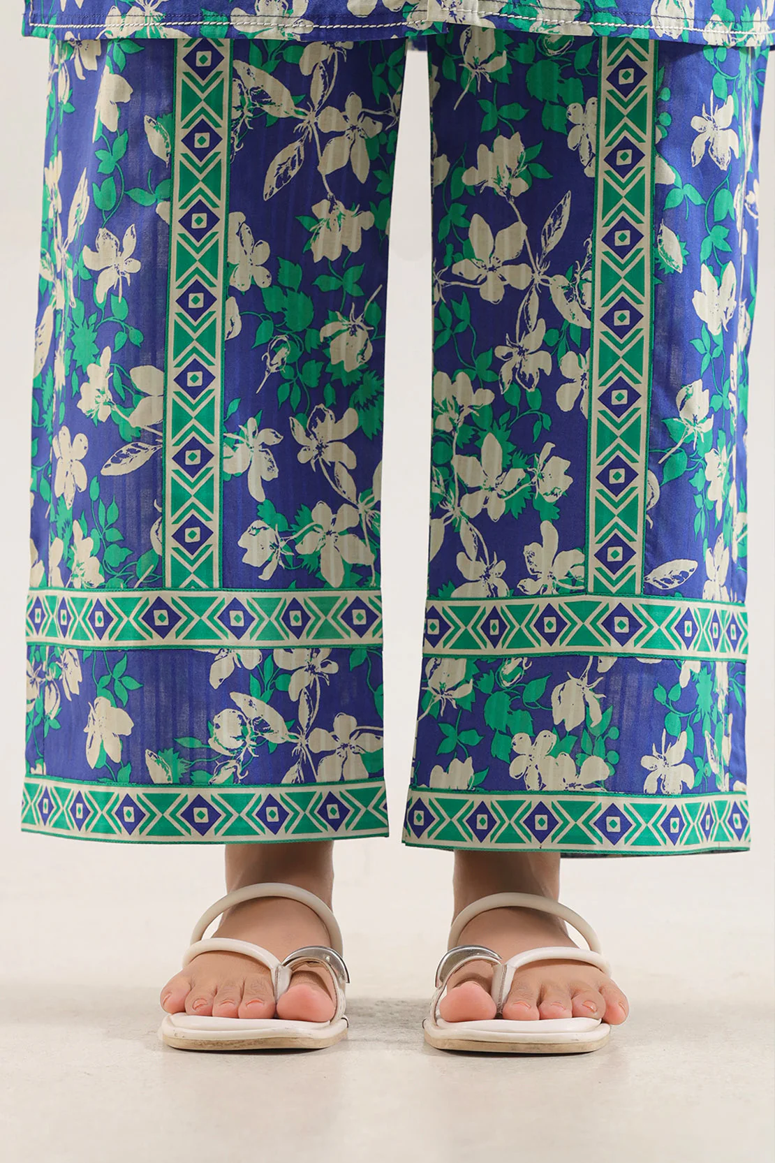 Unstitched Printed Self Strip Lawn 2 Piece (Shirt/Trouser) - Image 5