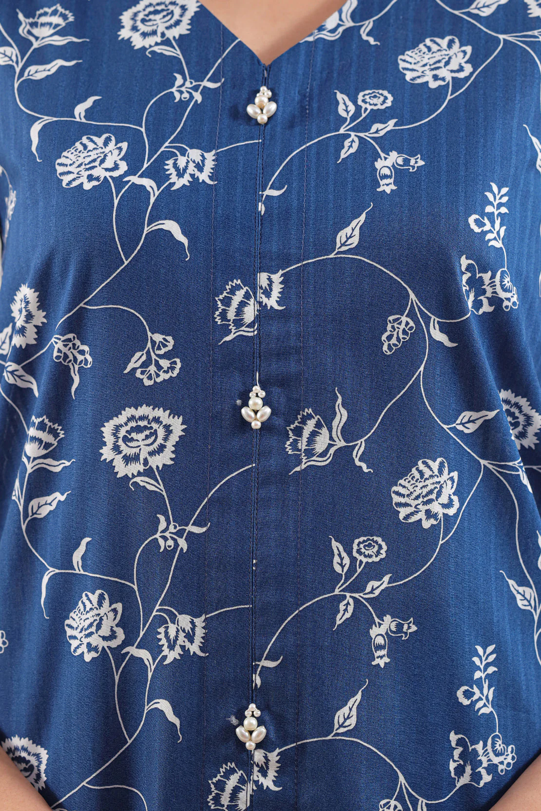 Unstitched Printed Self Strip Lawn 2 Piece (Shirt/Trouser) - Image 4