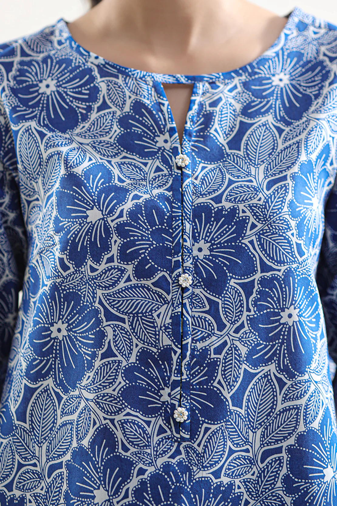 Unstitched Printed Self Strip Lawn 2 Piece (Shirt/Trouser) - Image 5