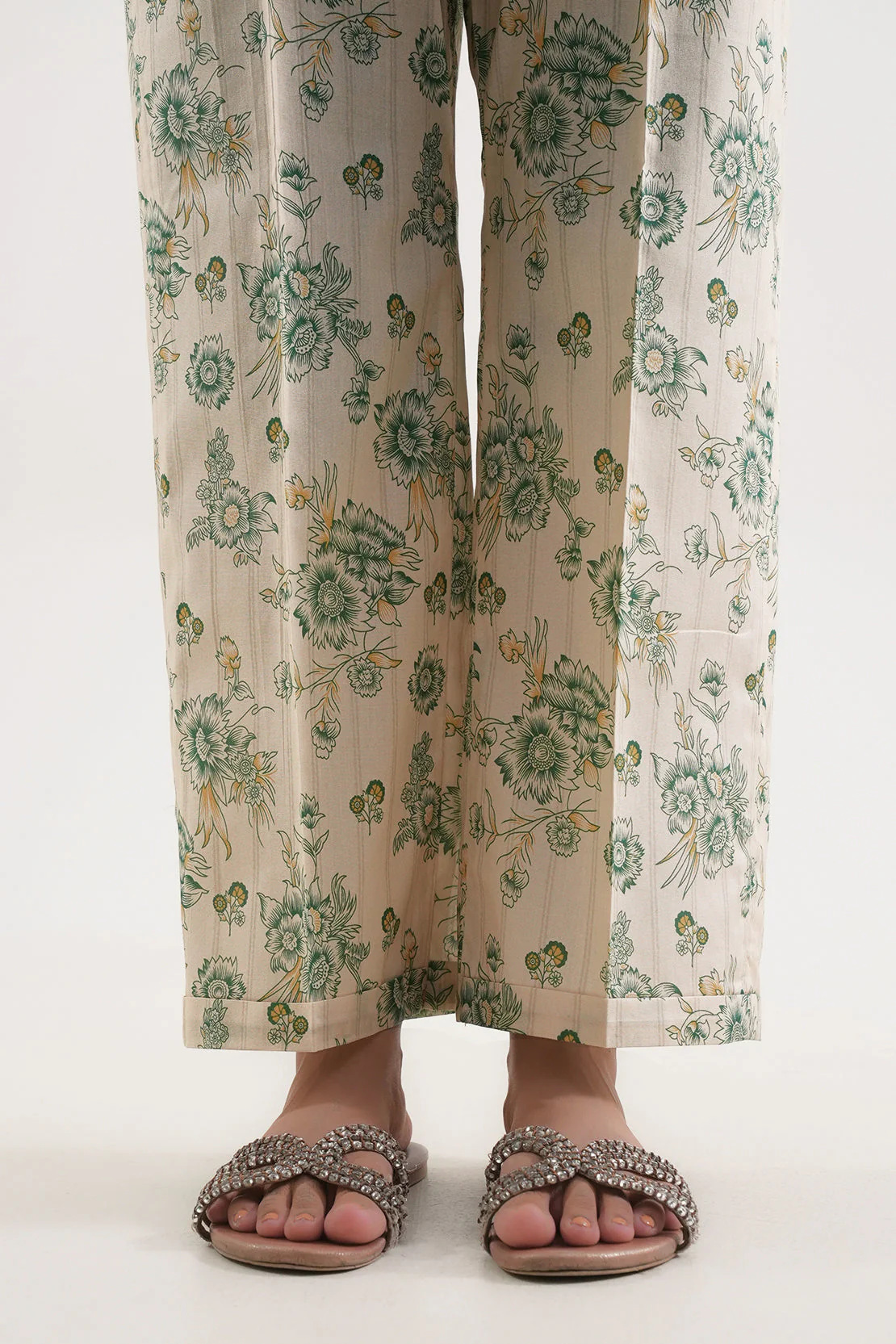 Unstitched Printed Self Strip Lawn 2 Piece (Shirt/Trouser) - Image 5