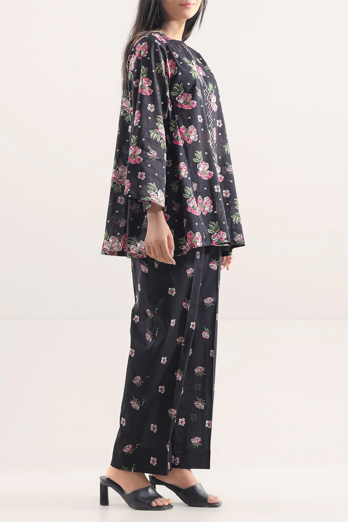 Unstitched Printed Self Strip Lawn 2 Piece (Shirt/Trouser) - Image 3