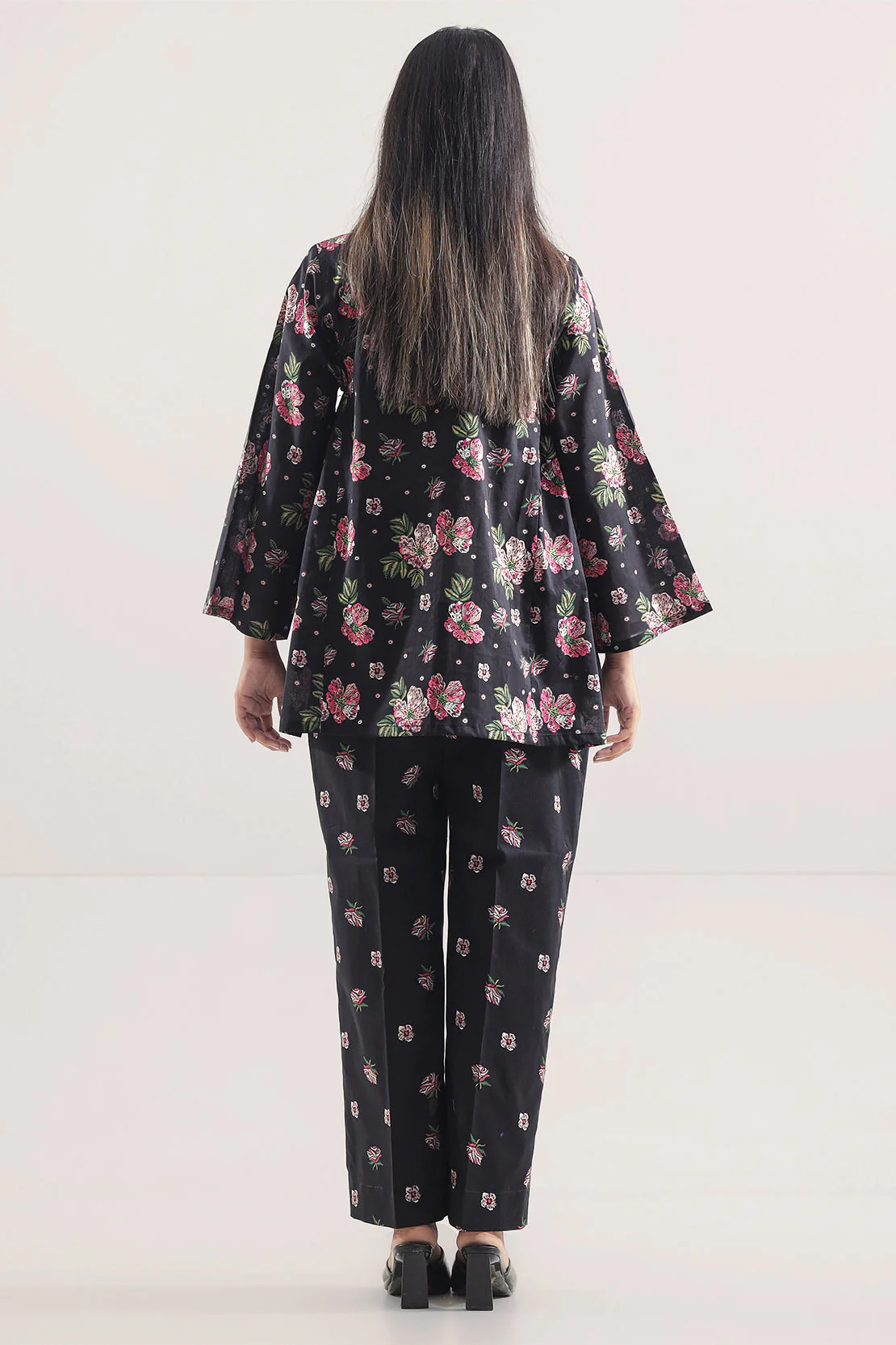 Unstitched Printed Self Strip Lawn 2 Piece (Shirt/Trouser) - Image 4