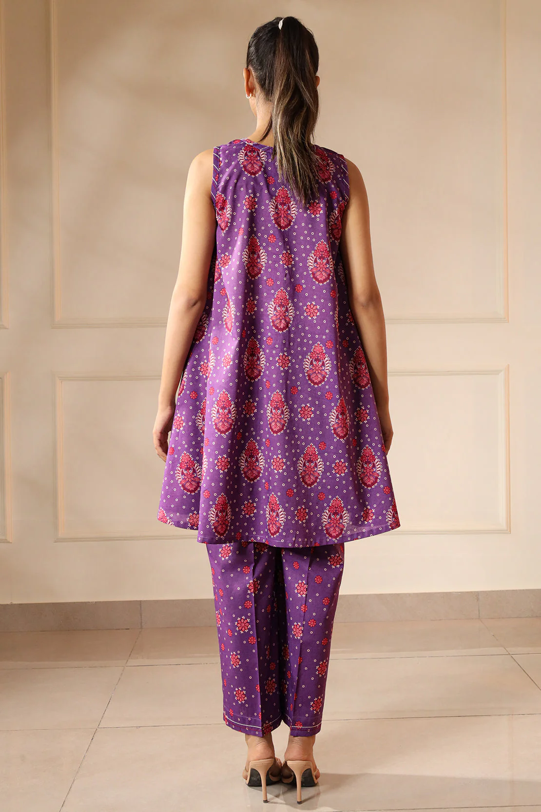 Unstitched Printed Self Strip Lawn 2 Piece (Shirt/Trouser) - Image 4