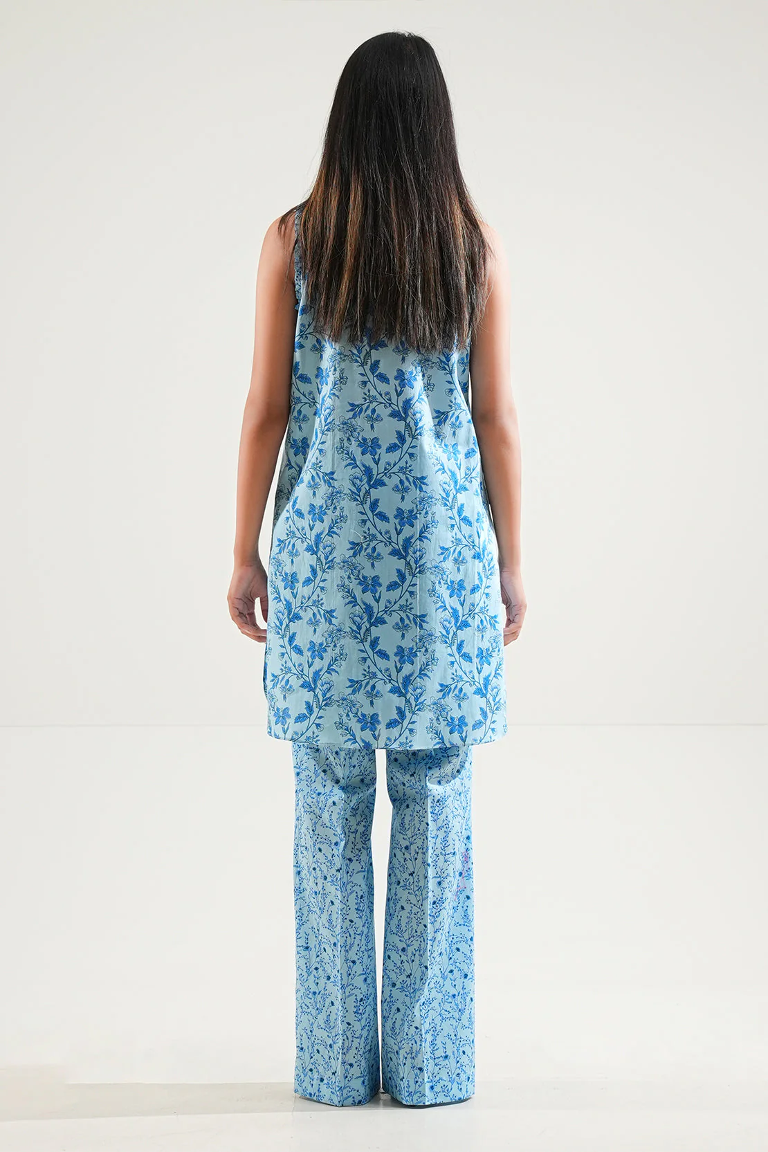 Unstitched Printed Self Strip Lawn 2 Piece (Shirt/Trouser) - Image 5