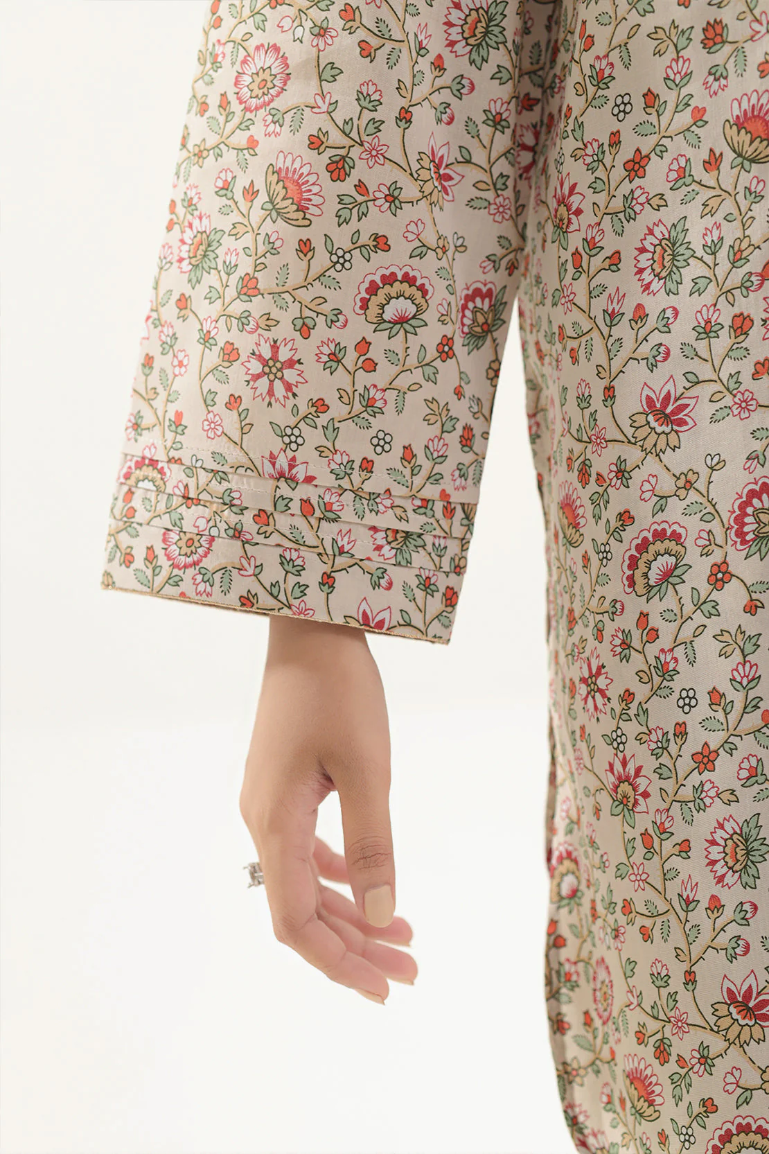 Unstitched Printed Self Strip Lawn 2 Piece (Shirt/Trouser) - Image 4