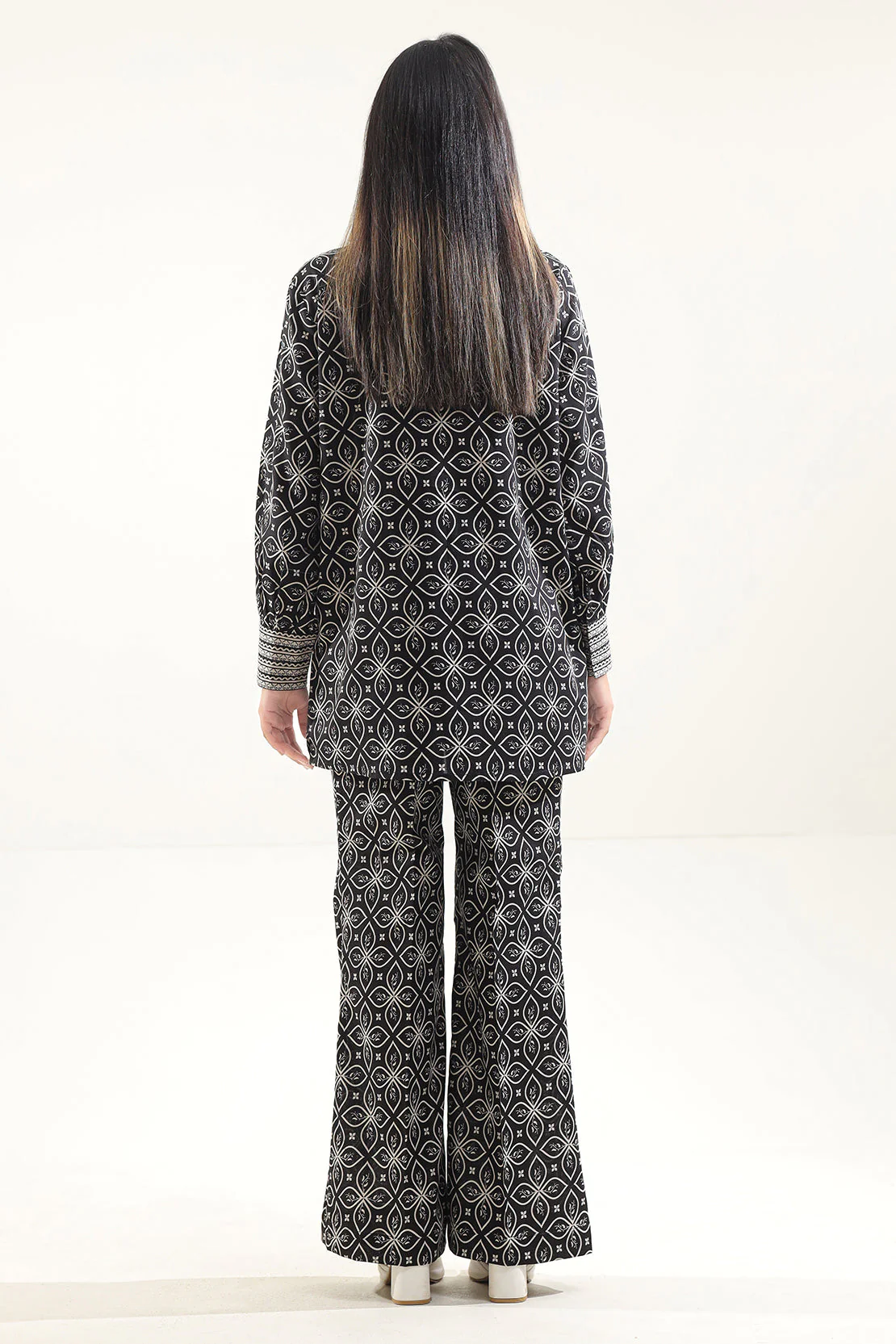 Unstitched Printed Self Strip Lawn 2 Piece (Shirt/Trouser) - Image 4
