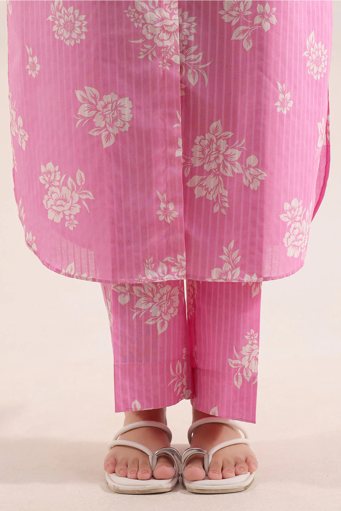 Unstitched Printed Self Strip Lawn 2 Piece (Shirt/Trouser) - Image 4