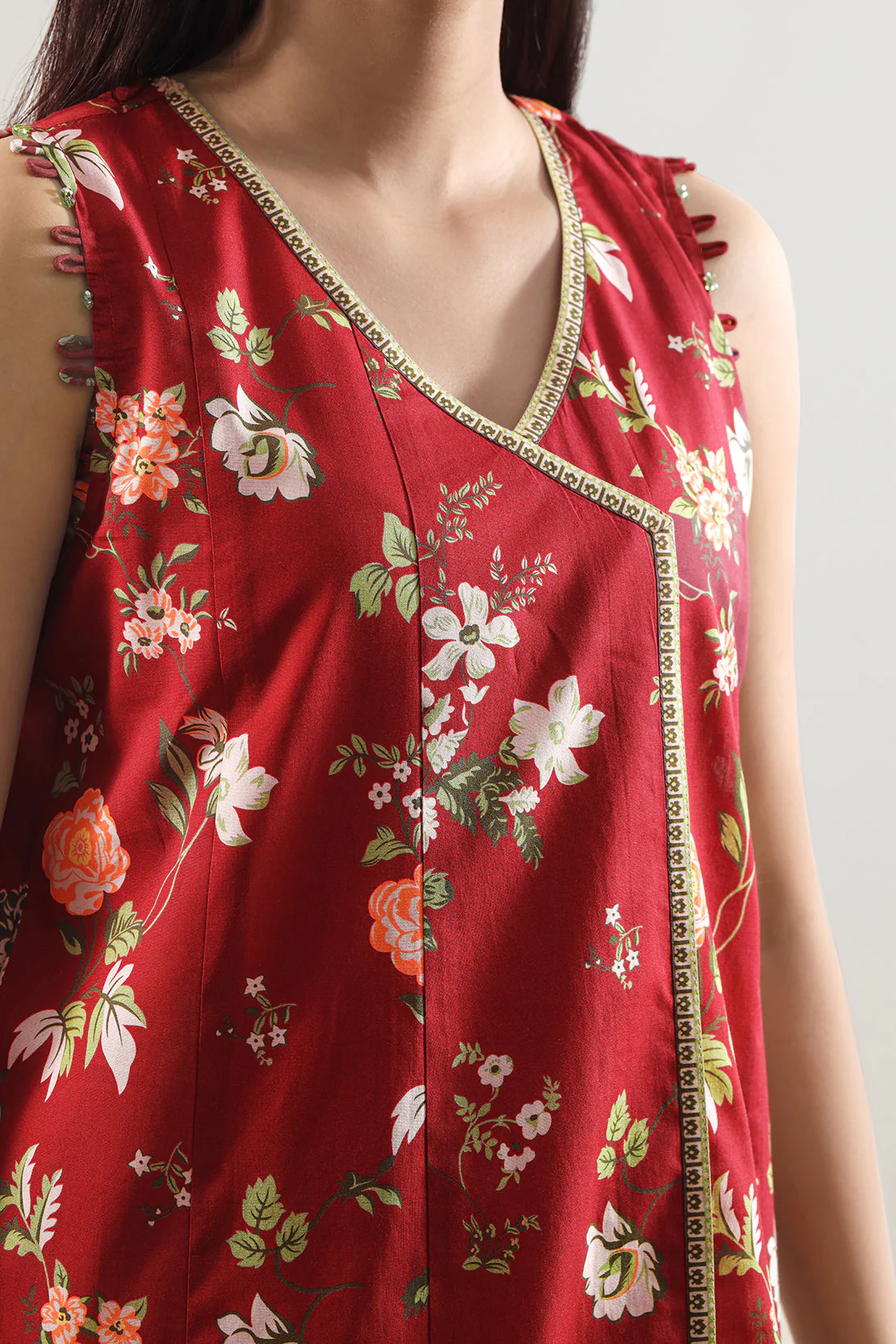 Unstitched Printed Self Strip Lawn 3 Piece - Image 4