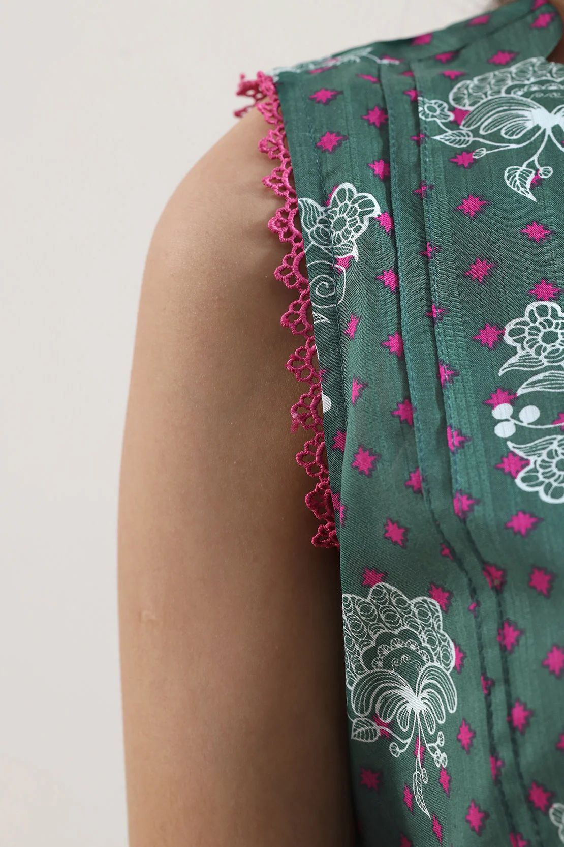 Unstitched Printed Self Strip Lawn 3 Piece - Image 5