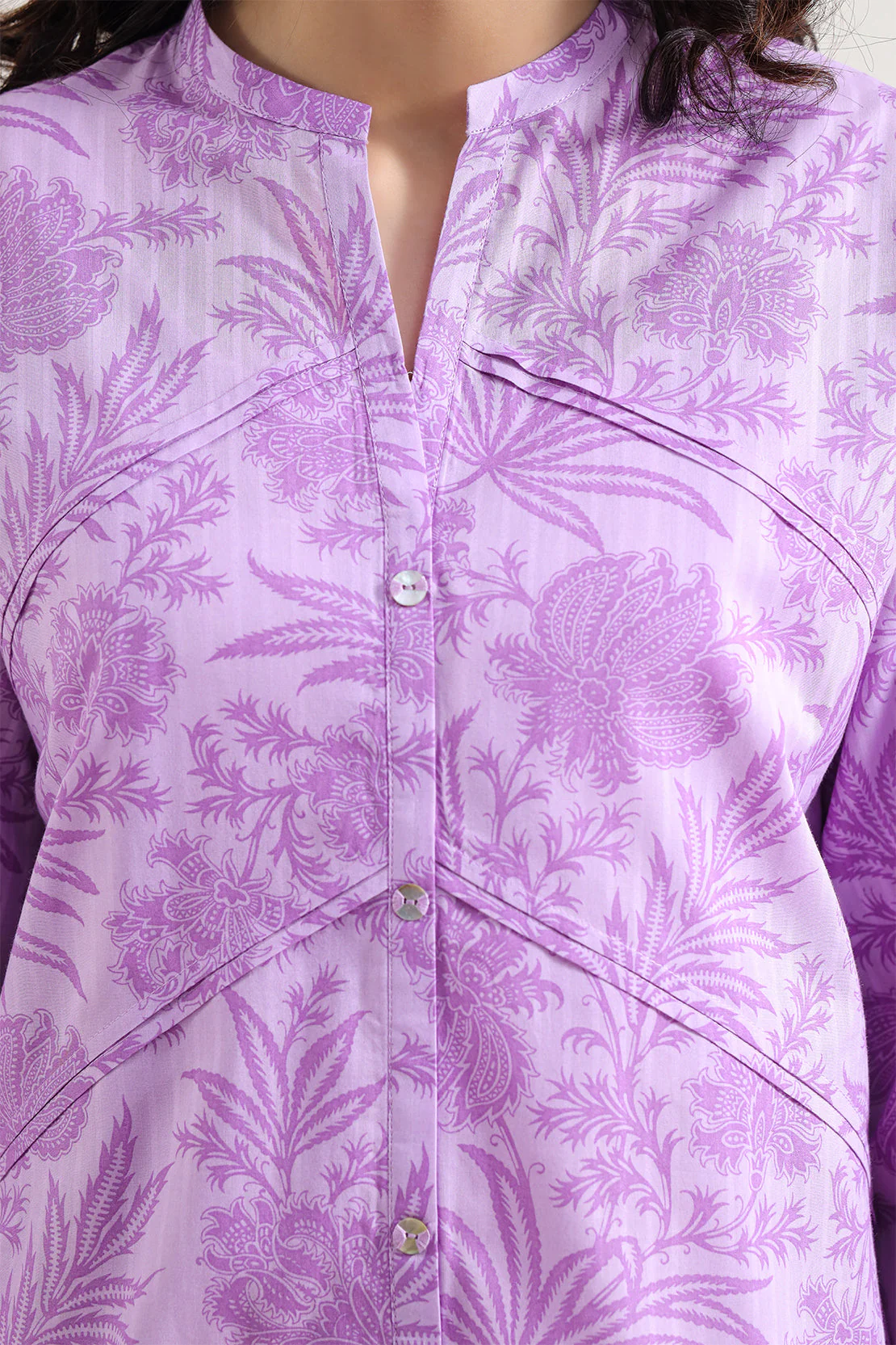 Unstitched Printed Self Strip Lawn 3 Piece - Image 3