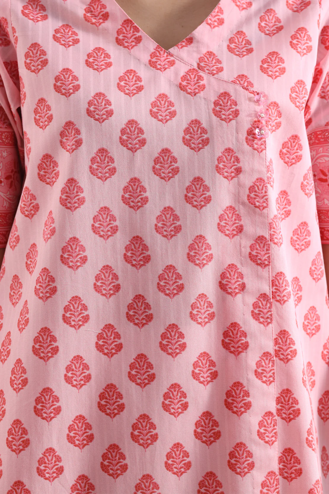 Unstitched Printed Self Strip Lawn 3 Piece - Image 4