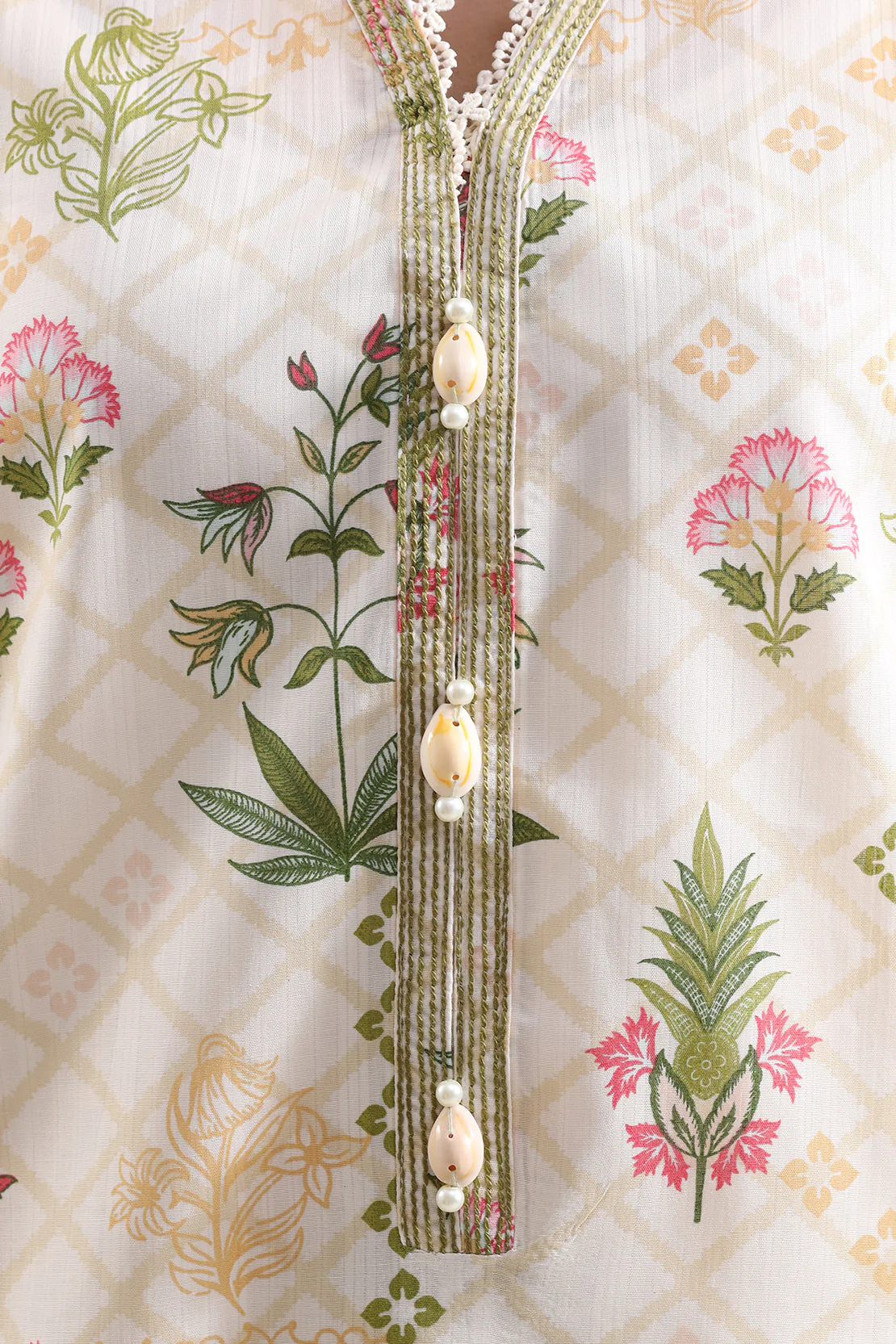 Unstitched Printed Self Strip Lawn 3 Piece - Image 5