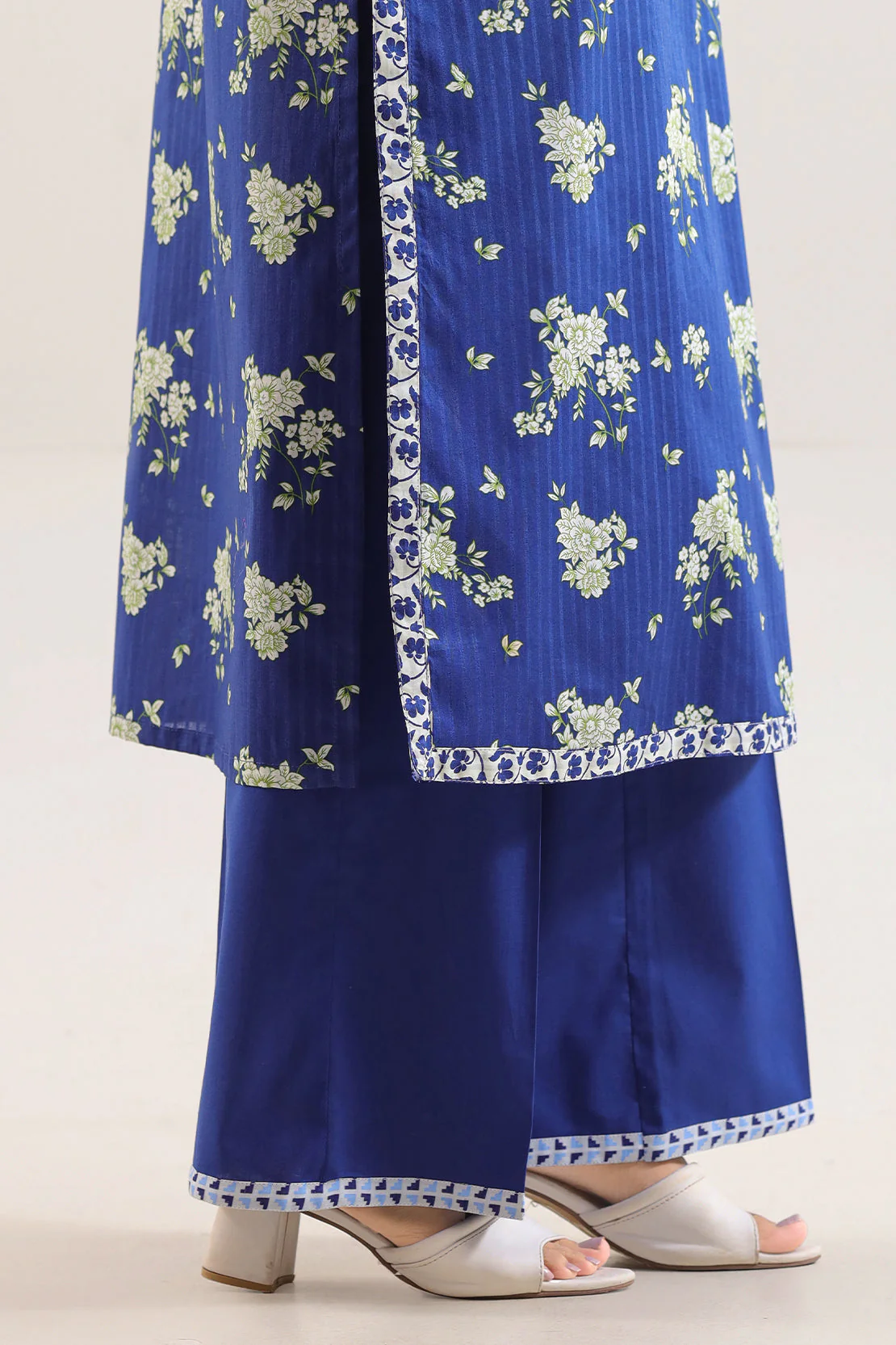 Unstitched Printed Self Stripe Lawn 2 Piece (Shirt/Trouser) - Image 6