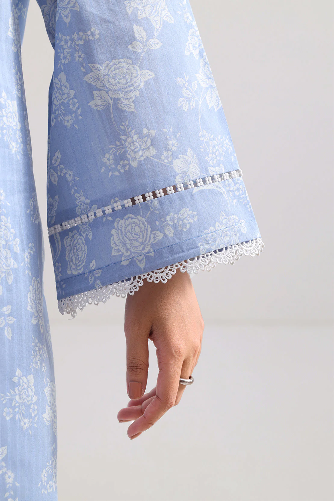 Unstitched Printed Self Stripe Lawn 2 Piece (Shirt/Trouser) - Image 5