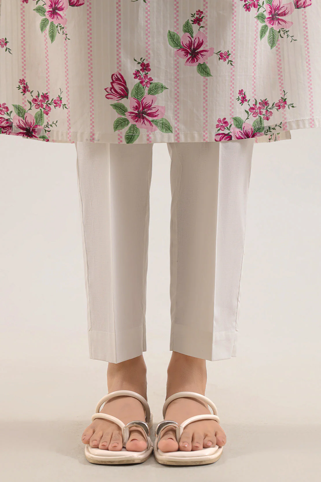 Unstitched Printed Self Stripe Lawn 2 Piece (Shirt/Trouser) - Image 5
