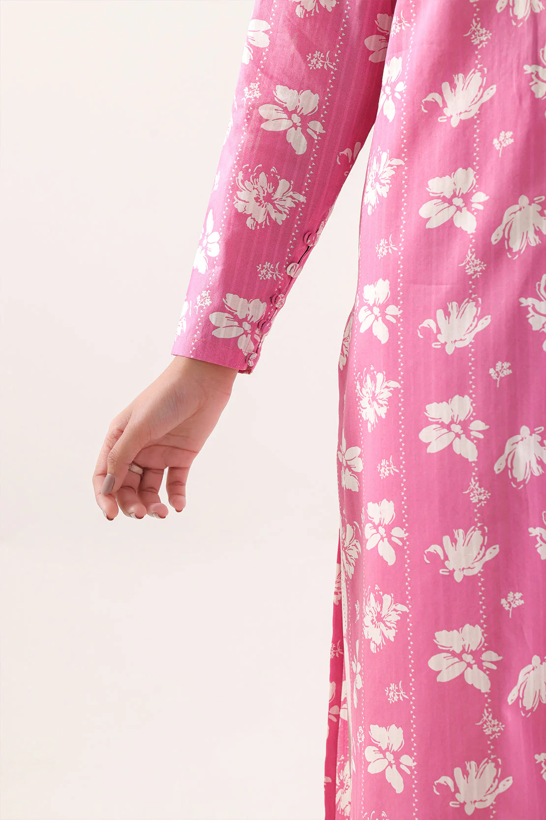 Unstitched Printed Self Stripe Lawn 2 Piece (Shirt/Trouser) - Image 4