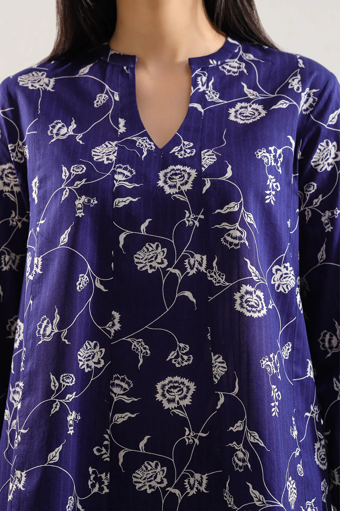 Unstitched Printed Self Stripe Lawn 2 Piece (Shirt/Trouser) - Image 3