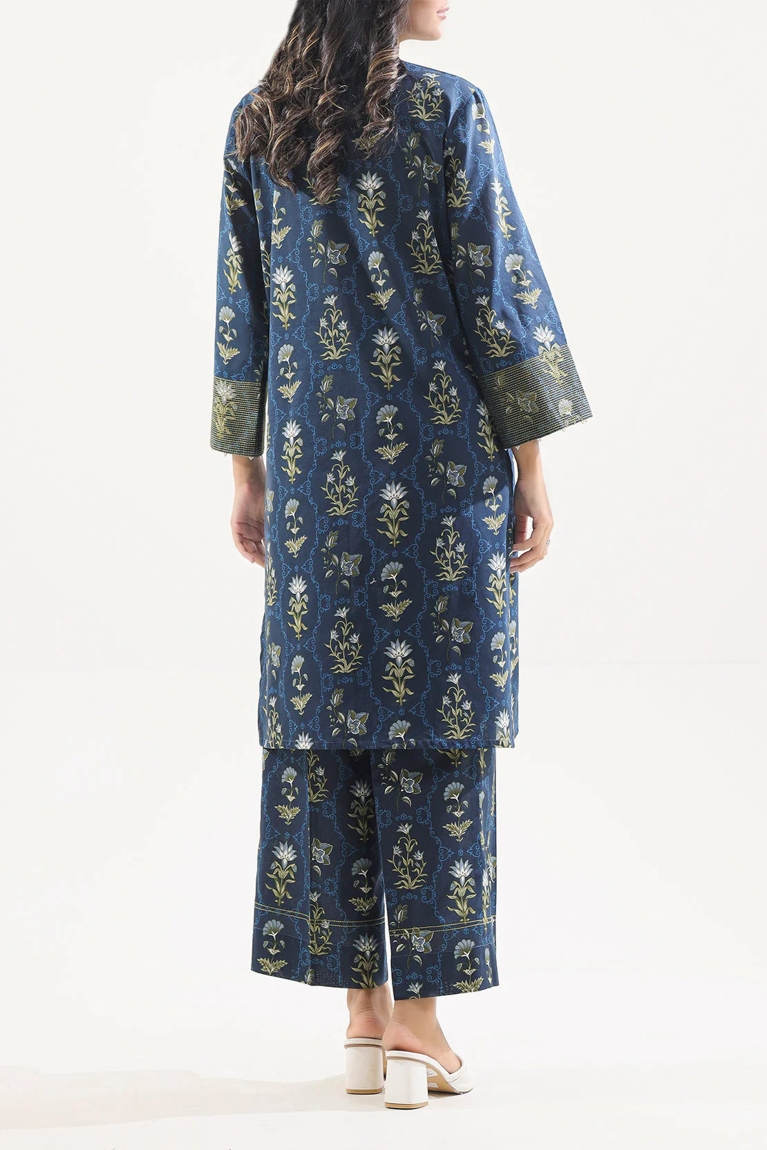 Unstitched Printed Self Stripe Lawn 2 Piece (Shirt/Trouser) - Image 4