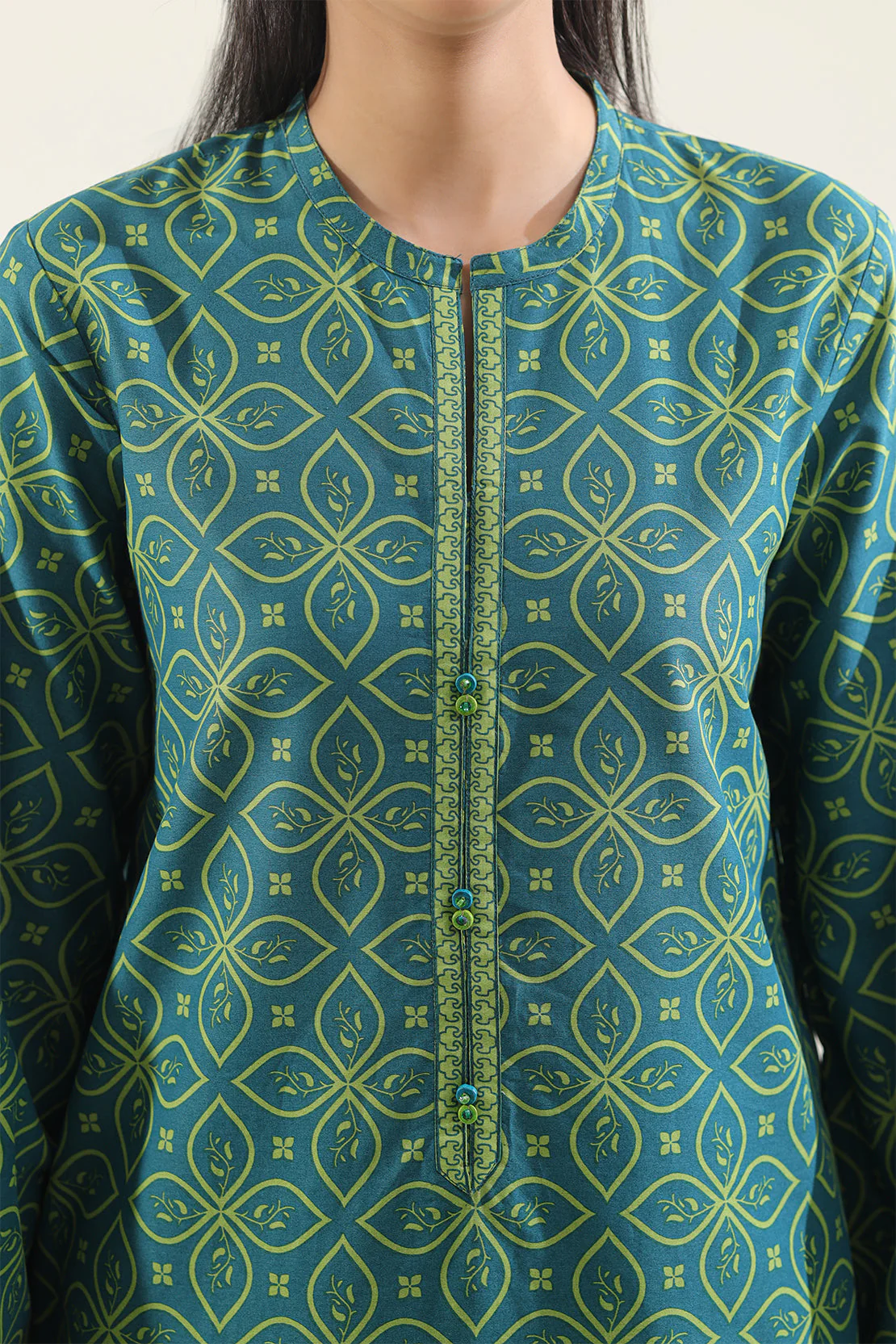 Unstitched Printed Self Stripe Lawn 2 Piece (Shirt/Trouser) - Image 5