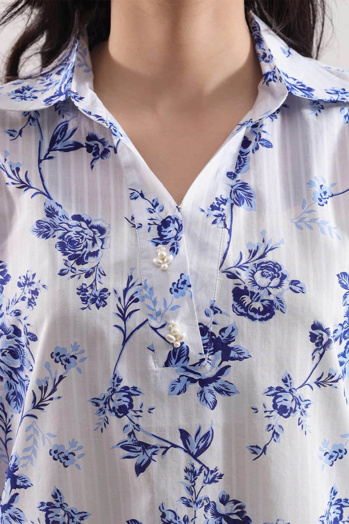 Unstitched Printed Strip Lawn 3 Piece - Image 4