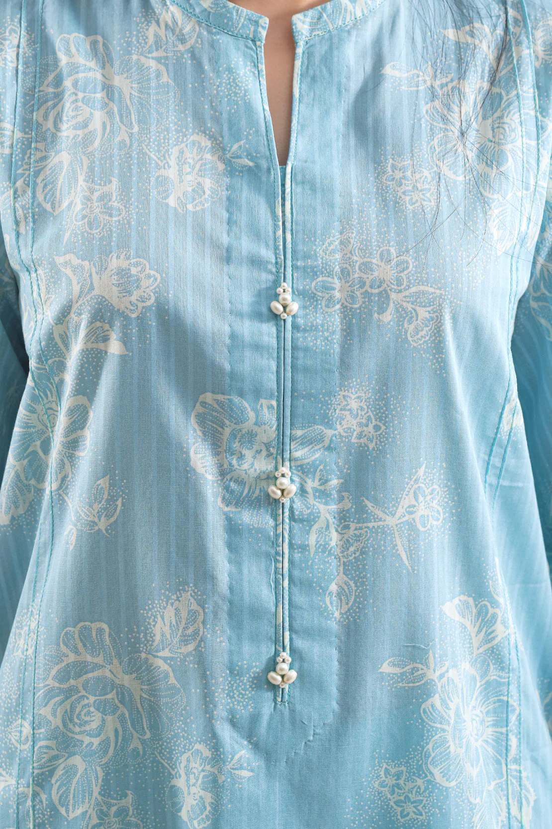 Unstitched Printed Strip Lawn 3 Piece - Image 5