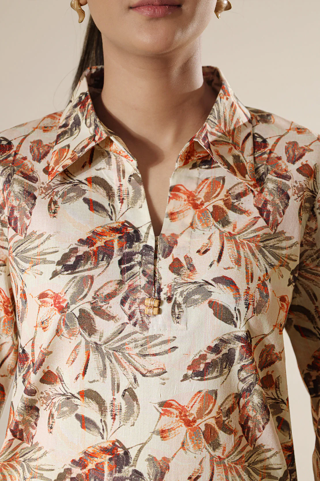 Unstitched Printed Stripe Lawn Shirt - Image 4