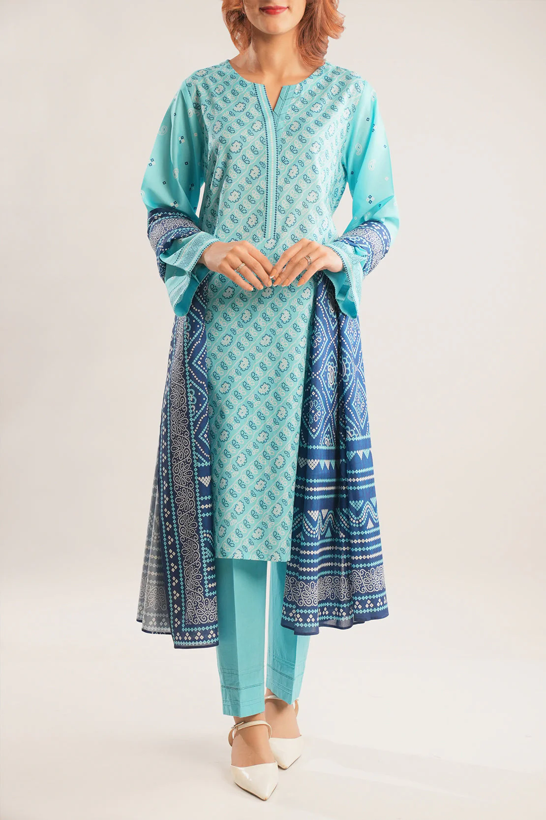 Unstitched Printed Viscose 2 Piece (Shirt/Trouser) - Image 2